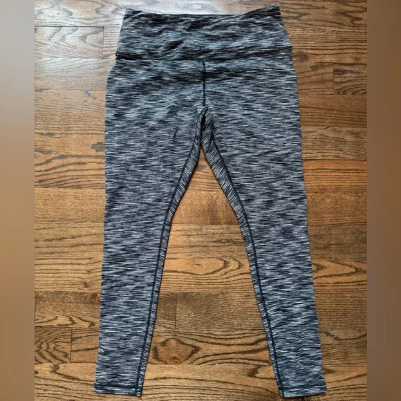 Zella Live-In High Waist Spacedye Black and White Leggings, Size XL - Picture 3 of 5